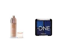 Velvet Touch Oil Control Silk Foundation | Almond, 50gm + Little One 4-in-1 Eyeshadow Palette | Ultra Pigmented, Easy to Blend, Long-Lasting Eye Makeup Kit | Wild Out-07