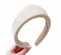 Velvet Triangle Headband for Women, British Vintage Crown Hair Hoop Accessories, Velvet Triangle Headband(Beige)