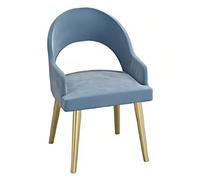 Velvet Upholstered Dining Chair, Wingback Room Chair with Curved Backrest and Metal Legs, Luxury Tufted for Living Room, Bedroom, Kitchen