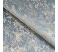 Velvet Upholstery Fabric Avalon Mid Blue & Silver Marble Velour Curtain Cushion Soft Furnishing Fabric Material