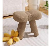 Velvet Vanity Stool with Bow Accent for Home Decor and Seating