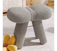 Velvet Vanity Stool with Bow Accent for Home Decor and Seating