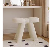 Velvet Vanity Stool with Bow Accent for Home Decor and Seating