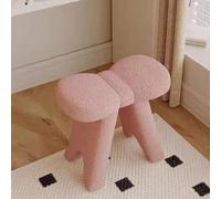 Velvet Vanity Stool with Bow Accent for Home Decor and Seating