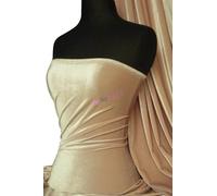 Velvet/Velour 4 Way Stretch Spandex Material | Soft Furnishing, Craft Velour & Dressmaking Fabric | Same Day Dispatch | Sold by The Metre | by Tia Knight Q559 (Champagne)