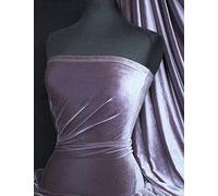 Velvet/Velour 4 Way Stretch Spandex Material | Soft Furnishing, Craft Velour & Dressmaking Fabric | Same Day Dispatch | Sold by The Metre | by Tia Knight Q559 (Pale Mauve)