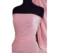 Velvet/Velour 4 Way Stretch Spandex Material | Soft Furnishing, Craft Velour & Dressmaking Fabric | Same Day Dispatch | Sold by The Metre | by Tia Knight Q559 (Baby Pink)