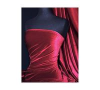 Velvet/Velour 4 Way Stretch Spandex Material | Soft Furnishing, Craft Velour & Dressmaking Fabric | Same Day Dispatch | Sold by The Metre | by Tia Knight Q559 (Deep Red)