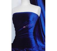 Velvet/Velour 4 Way Stretch Spandex Material | Soft Furnishing, Craft Velour & Dressmaking Fabric | Same Day Dispatch | Sold by The Metre | by Tia Knight Q559 (Electric Blue)