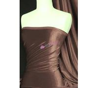 Velvet/Velour 4 Way Stretch Spandex Material | Soft Furnishing, Craft Velour & Dressmaking Fabric | Same Day Dispatch | Sold by The Metre | by Tia Knight Q559 (Mocha)