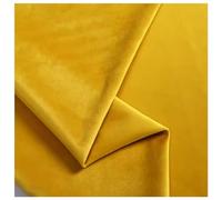 Velvet Velour Fabric Material Upholstery Dressmaking Curtain Blind Cushion Craft Material for Home Decor, Soft Furnishing 150cm Wide(Size:1.5x2m,Color:Yellow)