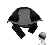 Velvet Wig Cap - Wig Making Cap with Grip Band Wig Cap and Non-Slip Grip Velcro Headband, Lightweight Hairpiece Hat for Home Cosplay Dating Events Parties Daily Activities HAT (Black)