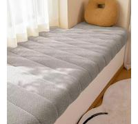 Velvet Window Bench Cush Soft & table Non-Slip Seat Pad for Bay Window Indoor Fur Accessory Light Gray 90x40cm - Perfect for Cozy Spaces