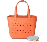 Velvet Wing Beach Tote Bag XL size - Waterproof Tip Proof Rubber Tote for Travel, Pool, Groceries Sports & more, Sunset Blvd, Eva Beach Tote Bag