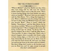 Velveteen Rabbit Book Wall Art by Margery Williams - Literary Quote Poster for Nursery (8 x 10, Parchment)