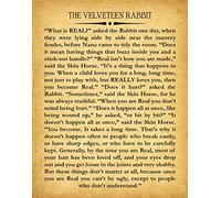 Velveteen Rabbit Wall Art by Margery Williams - Large Literary Poster, Book Quote, Nursery Decor (8.3 x 11.7 A4, Vintage)