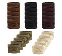 VelvetGlow 25 Pcs Hair Ties, Soft Seamless Cotton & Nylon Elastic Ponytail Holders, No Damage Rubber Bands For Thick Hair, Stretchy Hair Accessories For Girls & Women