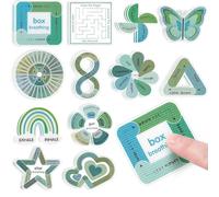 VelvetGlow 36PCS Textured Anxiety Sensory Stickers, Breathing Mindfulness Fidget Sticker for Classroom Office Desk, Tactile Mood Calming Strips for Kids Adults