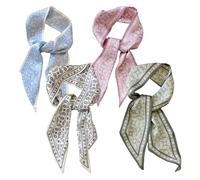 VelvetGlow 4 Pcs Wallet Scarf Handbags Skinny Twill Hair Scarves Narrow Neck Band Women Fashion Accessories Bag Charms