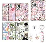 VelvetGlow 6 Pcs Inserts For E-Reader Clear Case and 2 Pcs Type C Charms Phone Charm Set, 6.8"X4.8" Cardstock Inserts Compatible With Paper White 11th/12th Generation Colorsoft (style-A, 6.8" X 4.8")