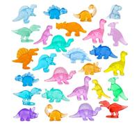 VelvetGlow 60pcs Mini Dinosaur Figurines Tiny Resin Animals Figures For Hidden,Small Plastic Dinosaurs For Vase Fillers Micro Dollhouse Aquarium Decorations