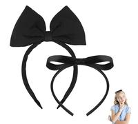 VelvetGlow Eye catching Black Bow Headband: The vivid black bow on this headband stands out, making it a great accessory for costume parties or themed events