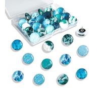 VelvetGlow Ocean Decorative Push Pins, Thumb Tacks For Bulletin Board, Bulletin Board Decorations,Photos Wall Maps,Cute Thumbtack For Desk Accessories,Classroom Decor, Office Decor And