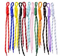VelvetGlow Paracord Keychain Bag Charms Paracord Rope Keychain Bag Charm 12Pcs Colorful Braided Code Charms For Purse Handmade Rope Key Chain Backpack Handbag Decoration Accessories