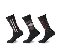 VELVETIO 12 Piece Diabetic Flexitop Mens Socks, Loose Top Argyle Dots Pattern Non-Elastic Socks, Soft Grip 100% Cotton Men Casual Wear Sock, UK 6-11, EUR 39-45