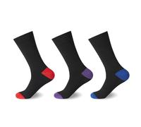 VELVETIO 12 Piece Diabetic Flexitop Mens Socks, Loose Top Plain Pattern Non-Elastic Socks, Soft Grip 100% Cotton Men Casual Wear Sock, UK 6-11, EUR 39-45