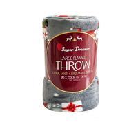 VELVETIO Extra Large Christmas Throw for Sofa Bed, Lightweight Sherpa Warm Cosy Gonks Blanket 170 x 230cm, Cuddly & Fluffy Flannel Fleece Xmas Throws, Multi