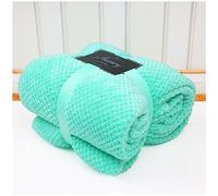 VELVETIO Luxury Waffle Fleece Popcorn Throw, Extra Large Thermal Warm Honeycomb Blanket, Soft & Cosy 100% Polyester Snuggle Sofa Bed Throws, 150 x 200cm, Aqua