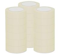 VELVETIO Masking Tape, 18 Rolls Strong Adhesive Indoor & Outdoor Wall Painting Tape, Multi Surface Sharp Lines No Paint Bleed Ideal for Decorating & Crafting, 48mm x 50m