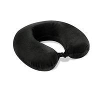VELVETIO Memory Foam Neck Pillows for Sleeping, Lightweight U Shape Head Support Travel Pillow for Airplane, Soft Removeable Cover Ideal for Car & Office, Black