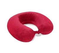 VELVETIO Memory Foam Neck Pillows for Sleeping, Lightweight U Shape Head Support Travel Pillow for Airplane, Soft Removeable Cover Ideal for Car & Office, Red