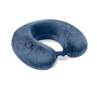 VELVETIO Memory Foam Neck Pillows for Sleeping, Lightweight U Shape Head Support Travel Pillow for Airplane, Soft Removeable Cover Ideal for Car & Office, Blue