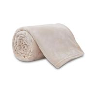 VELVETIO Premium Flannel Fleece Throw 150 x 200cm, Super Soft Lightweight Thermal Warm Sofa Bed Blanket, Cuddly & Fluffy Large Plain Throws for Armchair, Mink