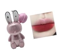 Velvets Matte Liquid Lipstick Makeup None-Stick Cup Waterproof Lip Gloss Lip Stain With Keychain Rabbits Lips Glaze Gift Lips Glaze