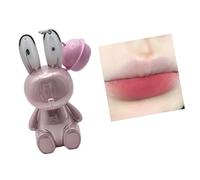 Velvets Matte Liquid Lipstick Rabbits Lips Glaze 2in 1 Keychain Lip Gloss Lip Stain None Stick Cup Clay Lips Glaze