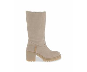 Velvia Fold-Over Boots with Faux Fur Lining Sand