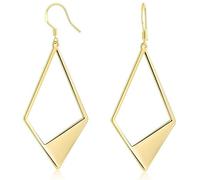 Velvoria Gold Vermeil Drop Earrings for Ladies 14 Carat Plated Hypoallergenic Silver Hoop Earrings Jewellery Gift