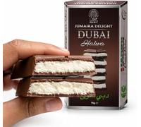 Velvoro Viral Dubai Chocolate Bar with Traditional Emirati Halva Filling - Premium 75g Milk Chocolate, Luxury Middle Eastern Sweet Treat, Halal Certified, Vegetarian, Ideal Gift (Halwa-Pack of 1)