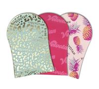 VELVOTAN Original Tanning Mitt - Self Tan Mitt for Streak-Free Finish & Stain-Free Hands, Washable & Reusable, Use with Any Fake Tan. Assorted Colours - One of Three Designs Sent at Random