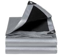 Velway Tarpaulin Waterproof Heavy Duty - 3m x 3m 250gsm Tarp Cover With Reinforced Eyelets UV Protection Plastic Sheeting Ideal for Multipurpose Indoor Outdoor Protection Silver