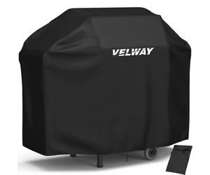 Velway BBQ Cover Waterproof Heavy Duty 210D Oxford Fabric UV Black 58x24x46