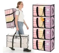 Velway Moving Bags and Storage Bags, 95L, Clear, 6 Pack