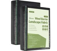Velway Weed Control Membrane Heavy Duty - 1x25M Weed Control Barrier Fabric Landscape Ground Cover for Artificial Grass Patios Paths Flower Beds - Weed Suppressant Membrane (2 Pack 1x12.5M)