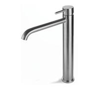 Vema Tiber Deck Mounted Tall Basin Mixer (Excluding Waste) - Stainless Steel