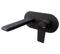 Vema Timea Wall Mounted Basin Mixer - Matt Black