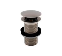 Vema Unslotted Push Button Waste - Stainless Steel